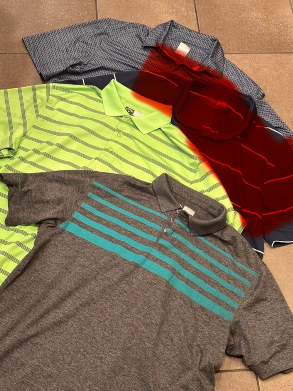 Callaway Men’s Polo Shirts - Gray, Lime Green, Navy
